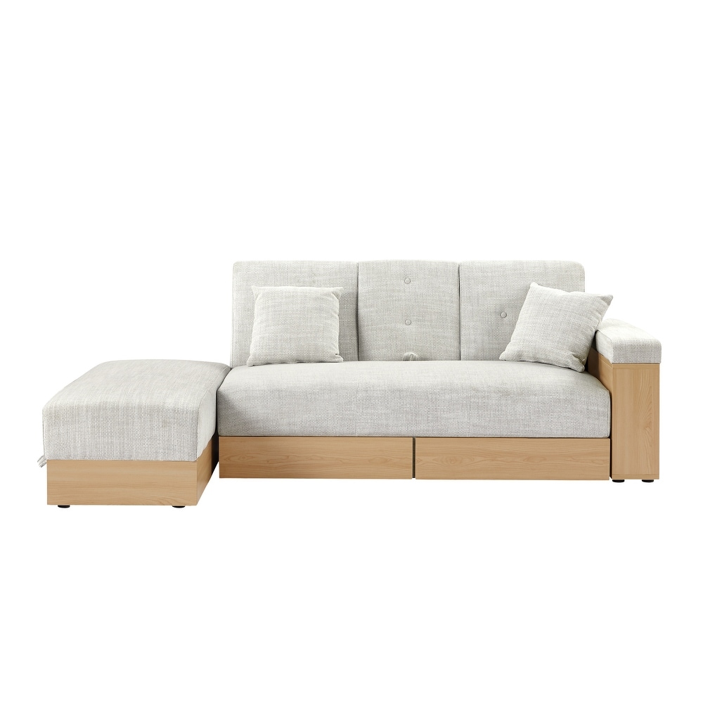 Multi functional sofa with storage box and drawer