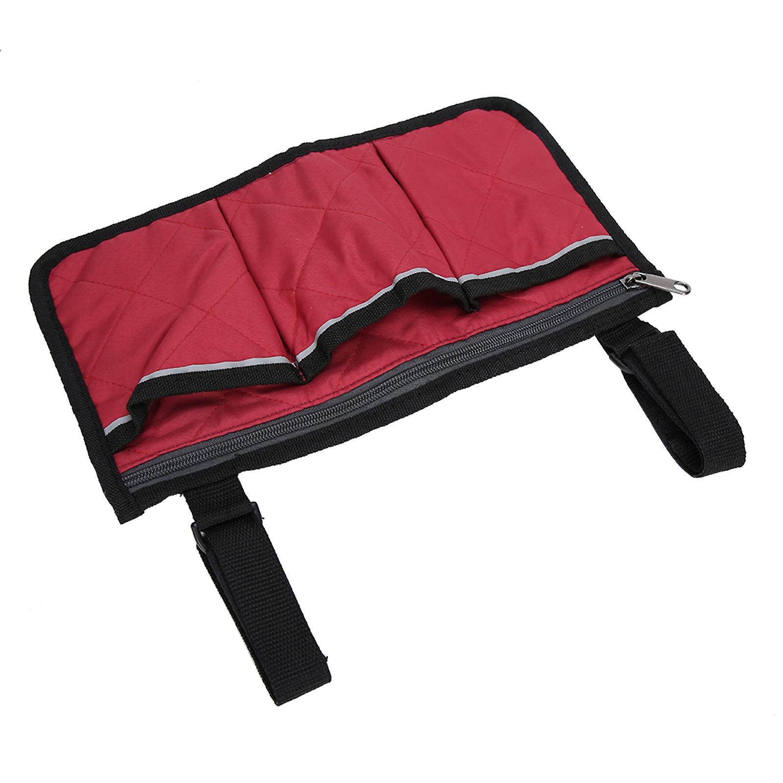 Wheelchair Bag Pouch Pockets Large Capacity Hanging Bag Storage Organizer Armrest Pouch Handy Bagred Wine