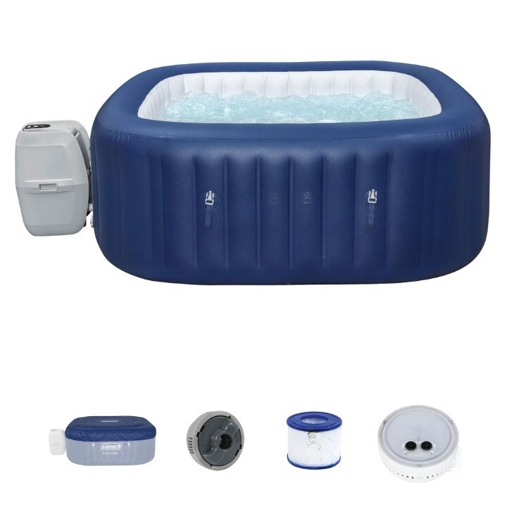 Coleman SaluSpa Inflatable Hot Tub Spa with PureSpa Multi Colored LED Light   87