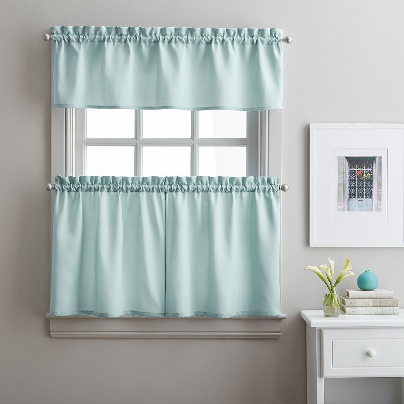 Window Curtainworks Solid Twill Tier Set