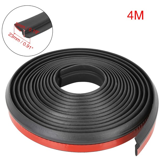 Unique Bargains Car Z Shape Rubber Weather Waterproof Strip Seal Edge Protector 4m Black 1pc