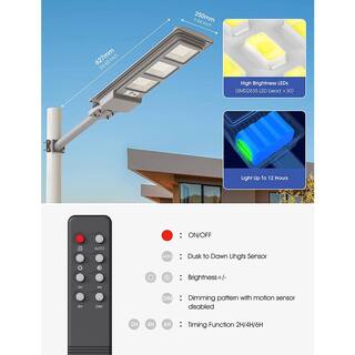 YANSUN 450- Watt Equivalent 19000 Lumens Motion Sensing Dusk to Dawn Integrated LED Flood Light with Remote Control(2 Pack) H-SO103W90-2N1