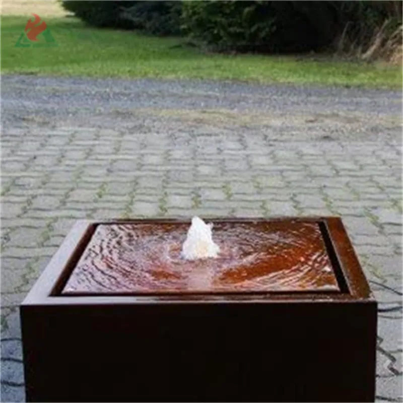 Outdoor Garden Backyard Decoration Corten Steel Water Fountain Wall Waterfall