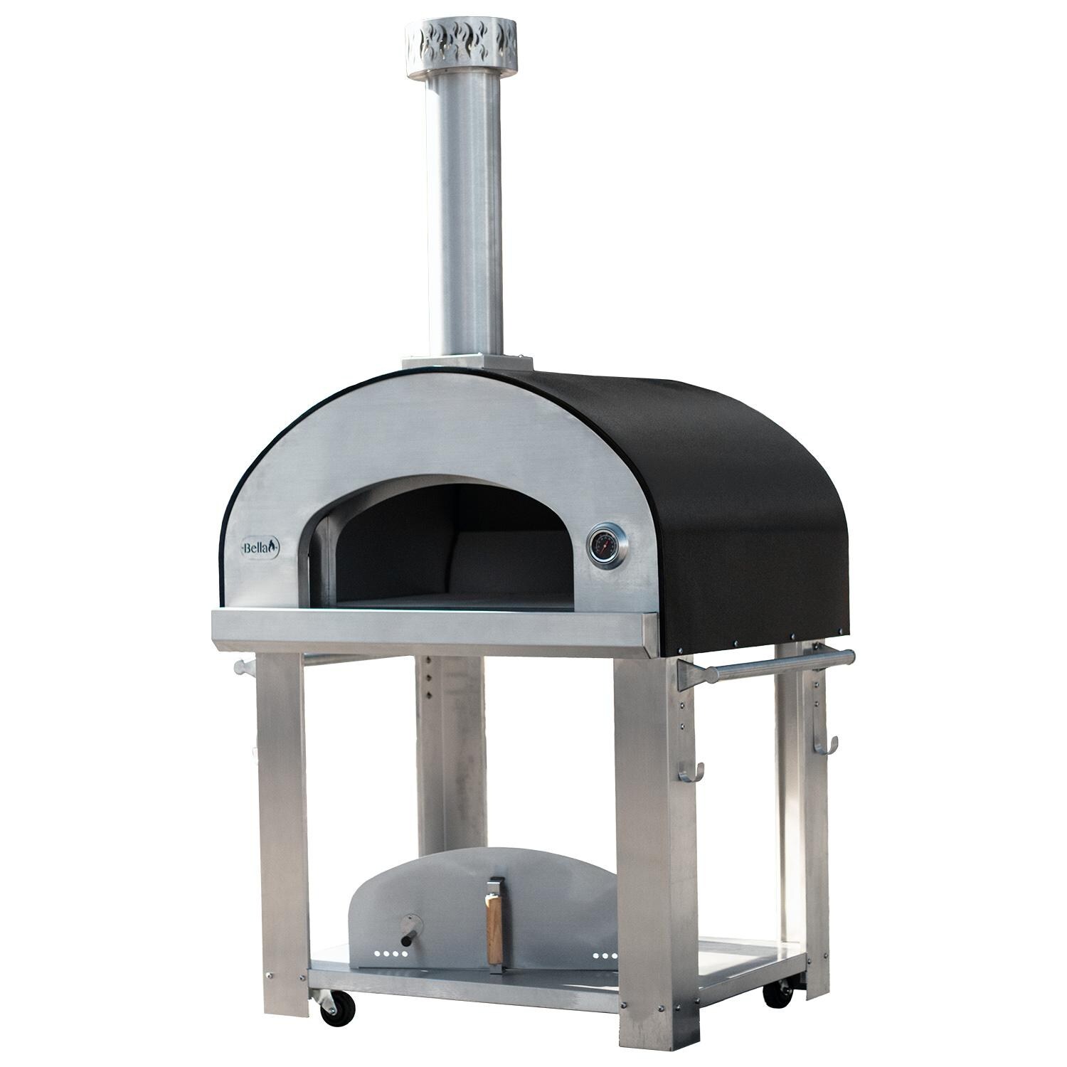 Bella Grande 36-Inch Outdoor Wood Fired Pizza Oven On Cart