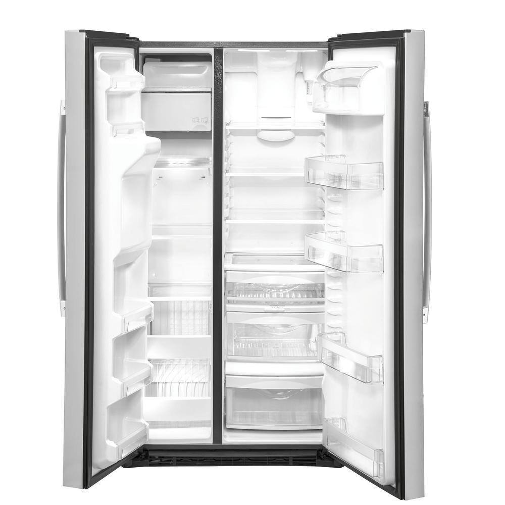 GE 21.8 cu. ft. Side by Side Refrigerator in Fingerprint Resistant Stainless Steel Counter Depth GZS22IYNFS