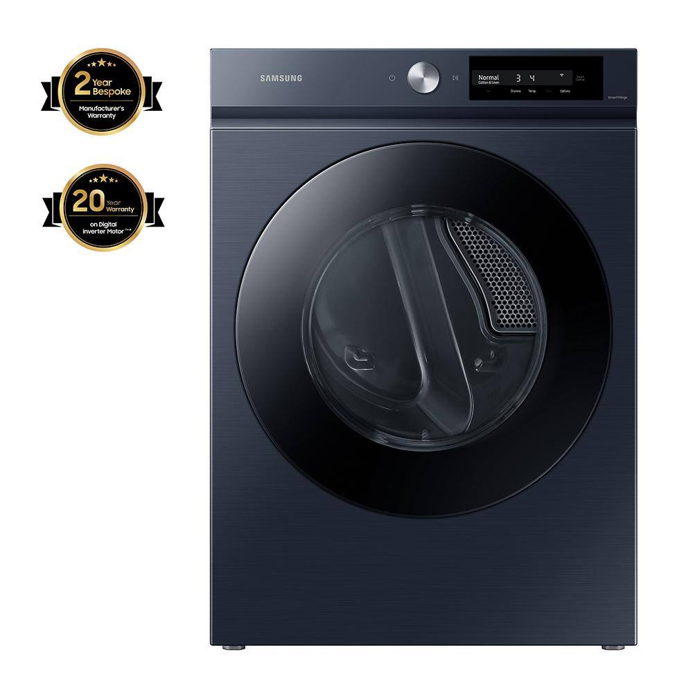  Bespoke 7.5 cu. ft. Large Capacity Vented Electric Dryer in Brushed Navy with Super Speed Dry and AI Smart Dial DVE46BB6700D