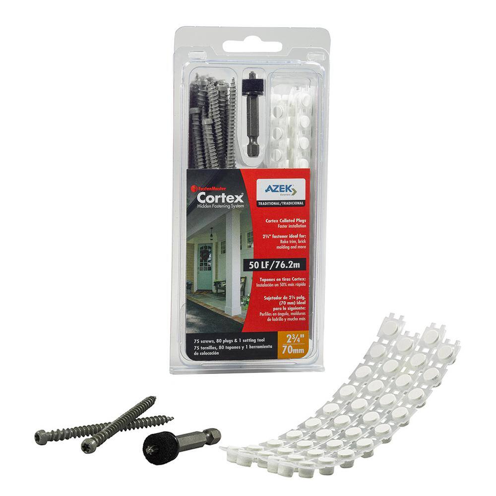 FastenMaster Cortex 2-34 in. x 50 lin ft. Collated for Azek Trim (75-Pack) FMCTXTCL234-A5TDHD