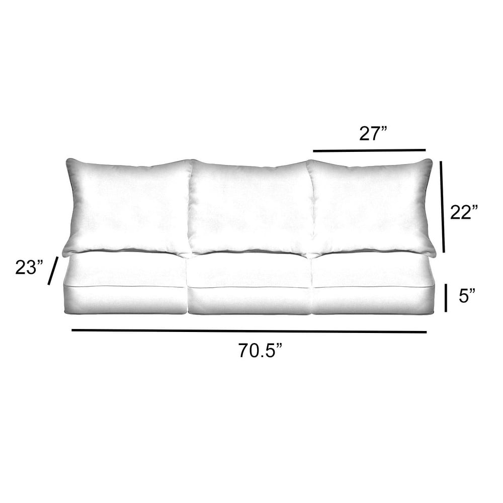 Humble + Haute Pensacola Multi Outdoor/Indoor Deep Seating Pillow and Cushion Set 22.5in x 22.5in x 5in