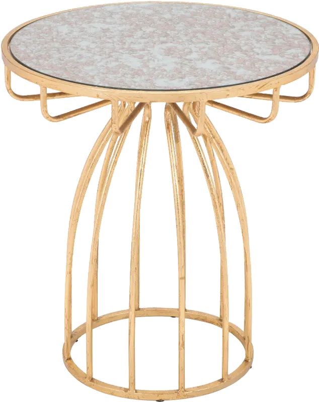 Glam Round End Table - Silo