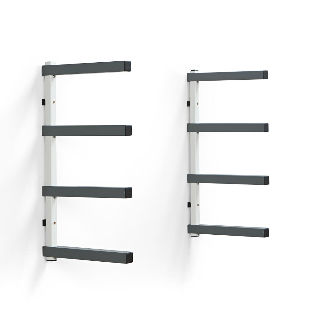 Bora Wall Mounted Storage Rack 4 Level Gray/White ;