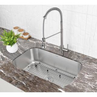 Ruvati 30 in. Single Bowl Undermount 16-Gauge Stainless Steel Kitchen Sink RVM4250