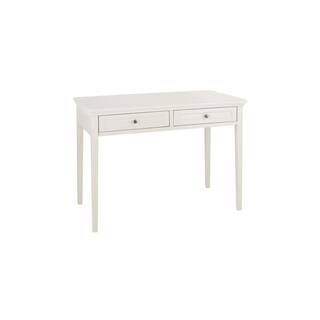 Home Decorators Collection Royce 44 in. Rectangular Polar White 2-Drawer Wood Writing Desk SK19051A3-PW