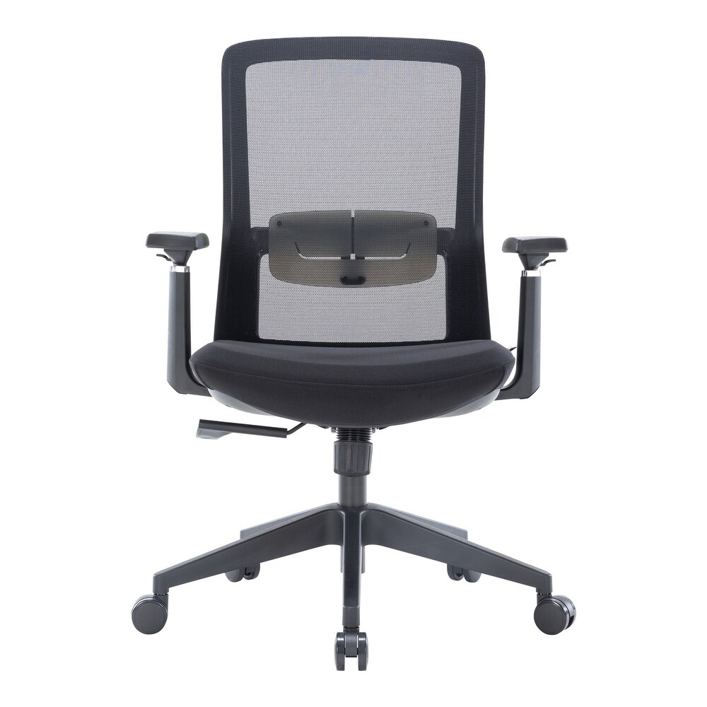 LeisureMod Ingram Modern Office Task Chair with Adjustable Armrests