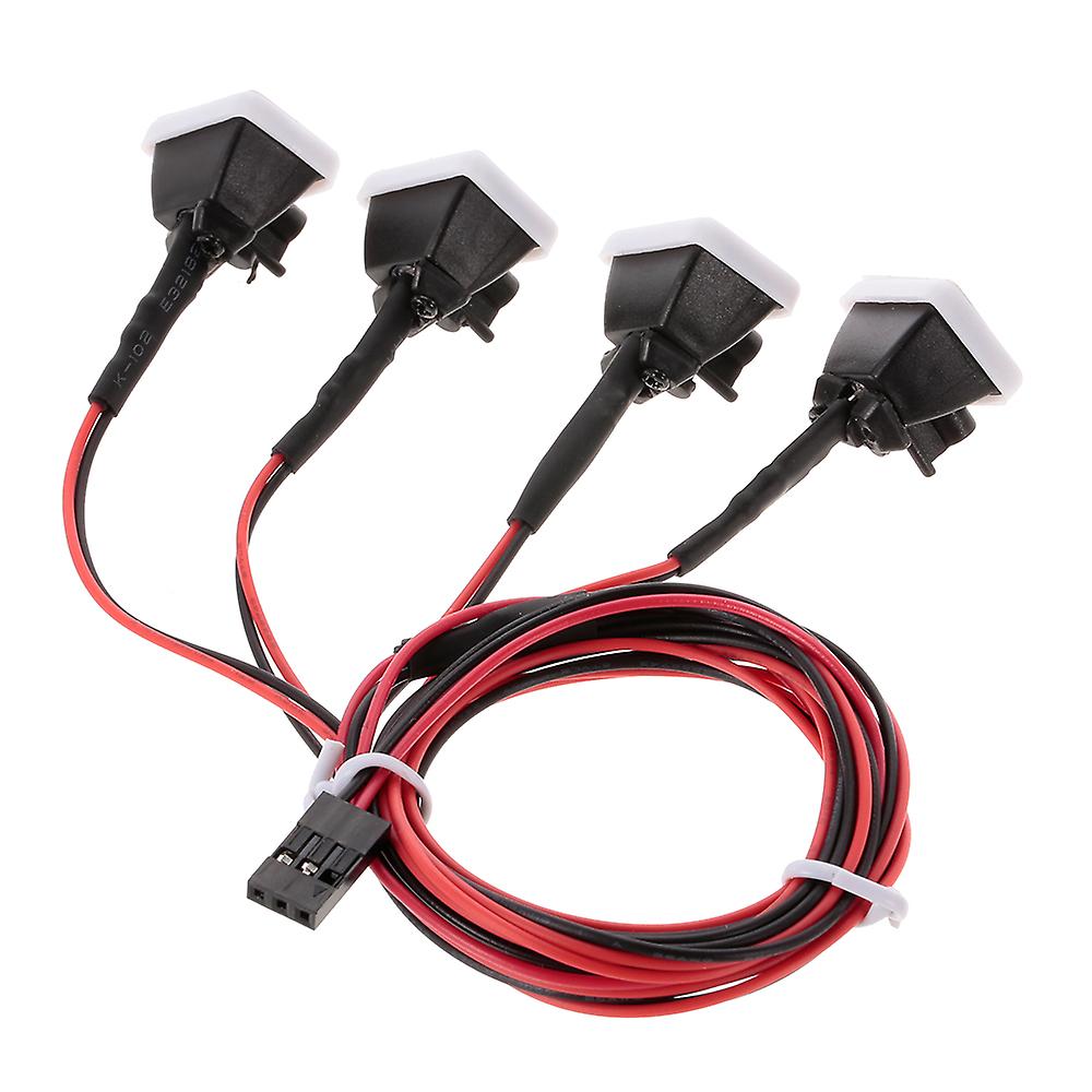 4pcs Rc Car Multi-function Square Led Light With Lampshade For 1/10 Rc Crawler Car Hsp Redcat Axial Scx10 Traxxas Trx-4 No.244812