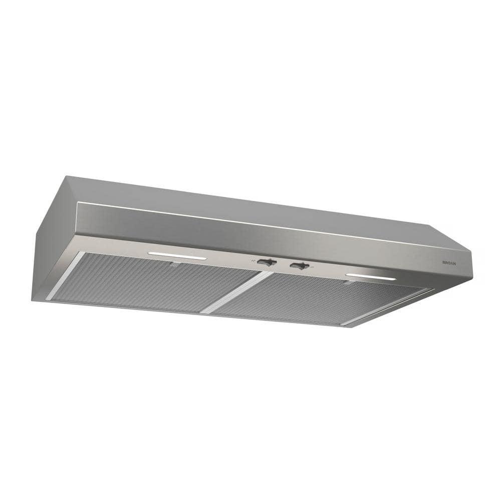 BroanNuTone 24 in 300 Max Blower CFM Convertible UnderCabinet Range Hood with Light in Stainless Steel ENERGY STAR