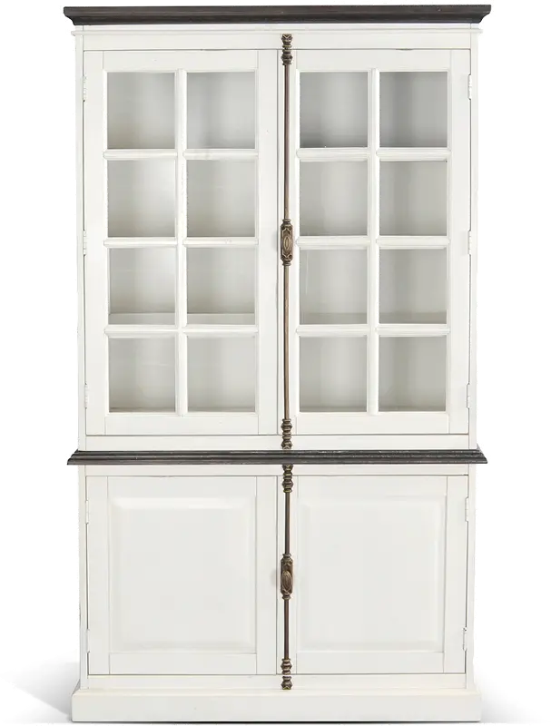 Bourbon White Display Cabinet