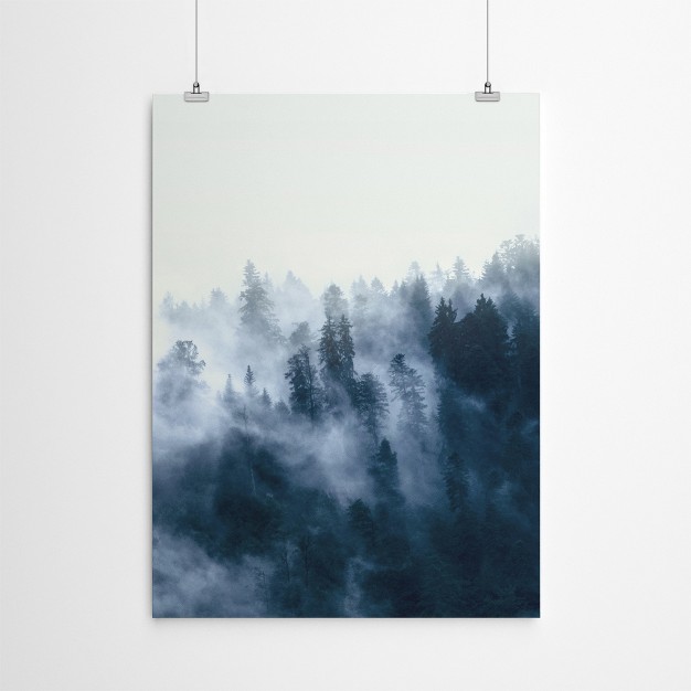 Americanflat Botanical Landscape Foggy Wall Art By Tanya Shumkina Art Print