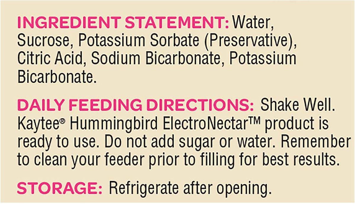 Kaytee Electro Nectar Hummingbird Food