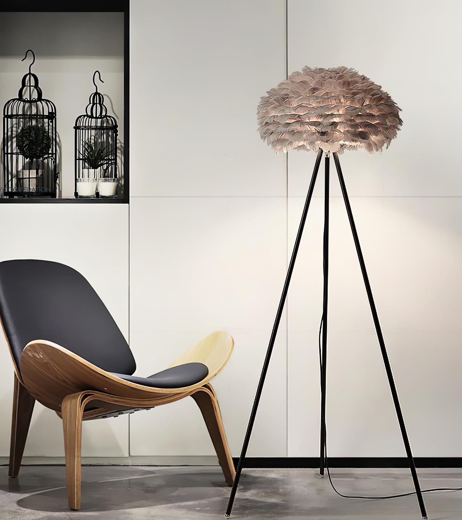 Eos Feather Floor Lamp