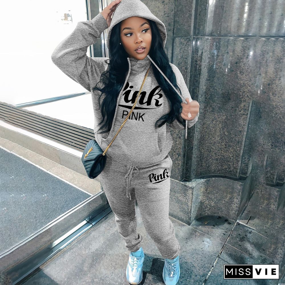 Thick Fleece Hoodies Sweatshirt and Pants Suits