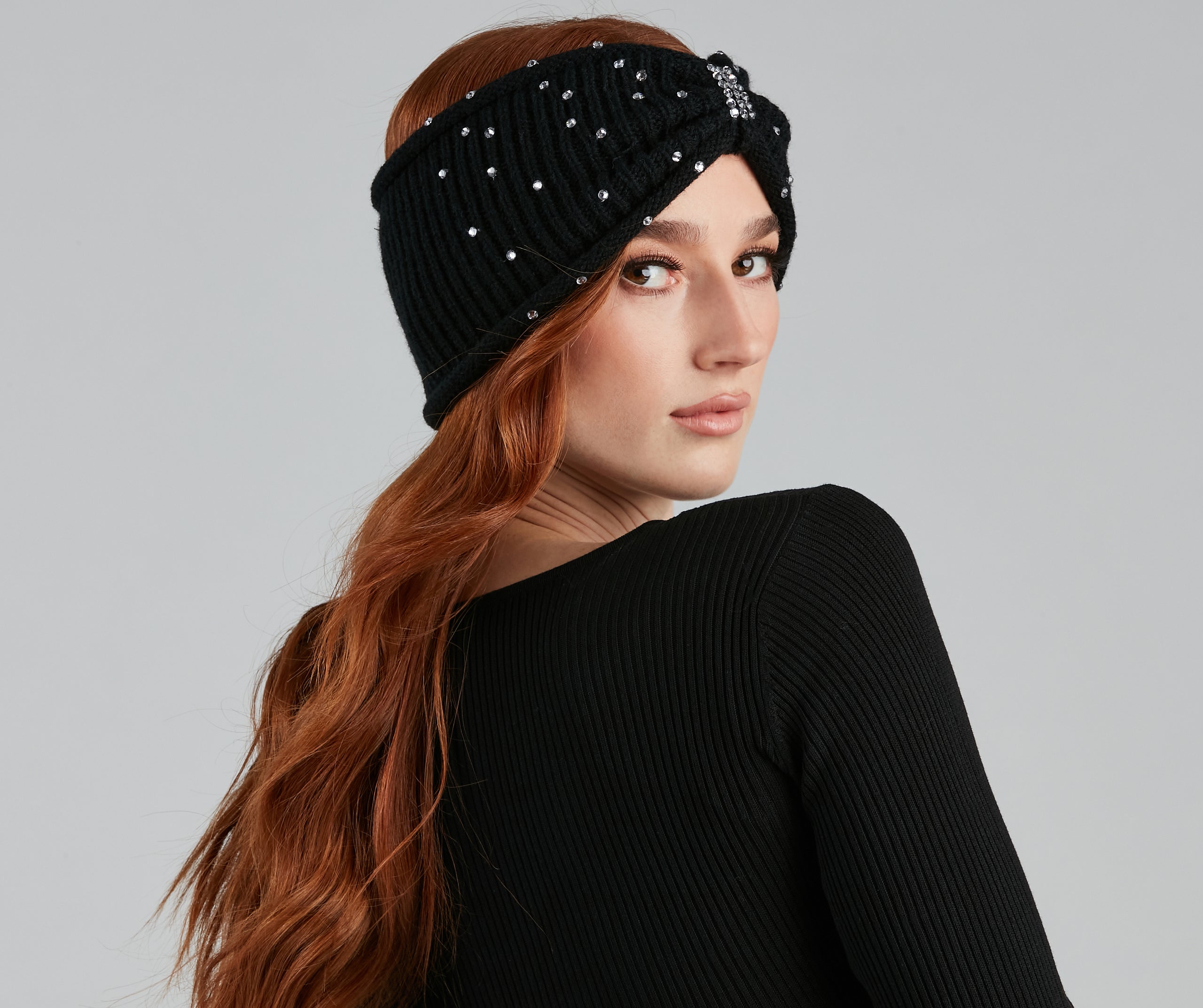 Too Cute Rhinestone Knit Headband