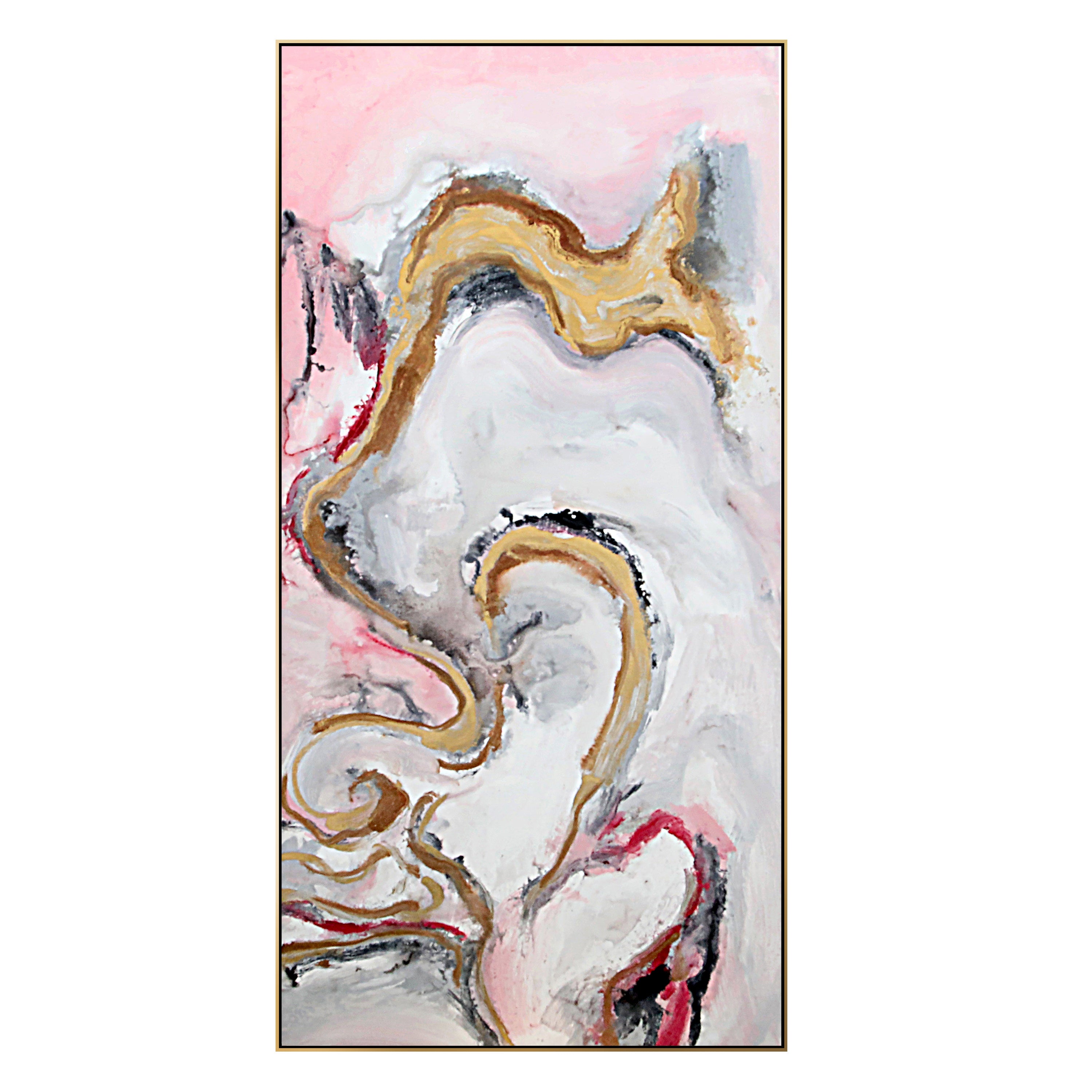 Pink Soul Hand Painted Art Painting With Frame 160X80 Cm Soap0106