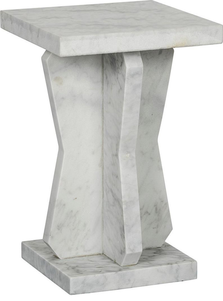 Side Table VASCO White Marble   Transitional   Side Tables And End Tables   by EuroLuxHome  Houzz