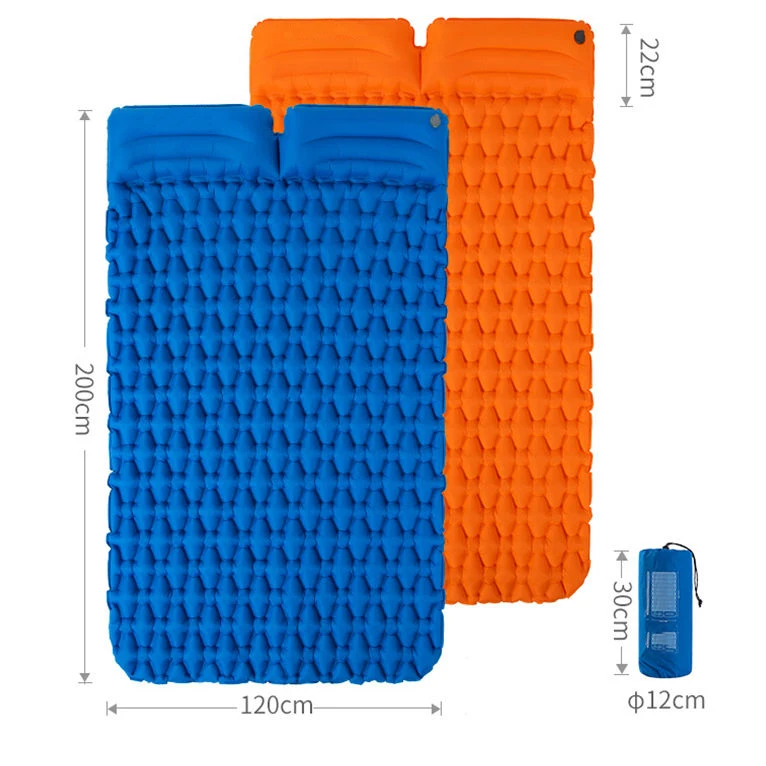 Outdoor 2 Person Inflatable Mattress Ultralight Sleeping Pads Air Mattresses Camping Mat Cushion With Fill Air Bag