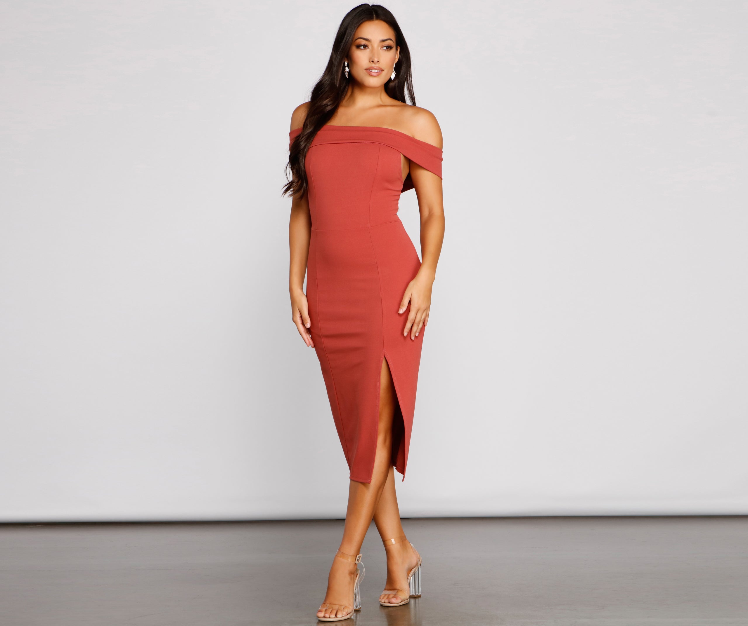 Kate Formal Crepe Midi Dress