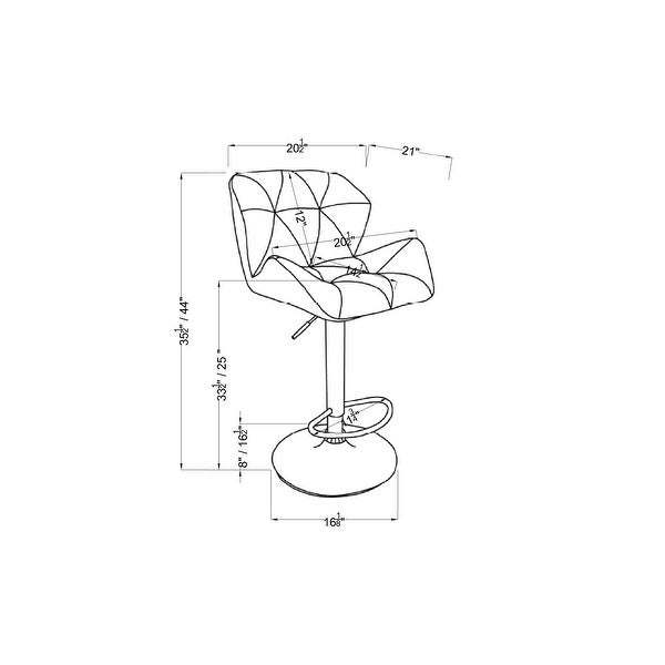 Furniture of America Dimone Modern Adjustable Swivel Barstool