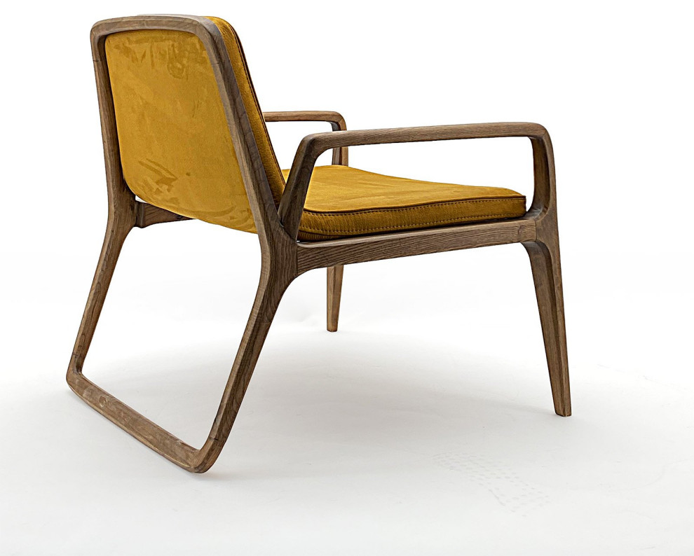 Troy Walnut Armchair   Midcentury   Armchairs And Accent Chairs   by Norm Concept  Houzz