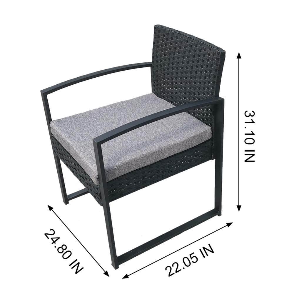 Uixe UXIE B4 Black Rattan Chair with Cushion