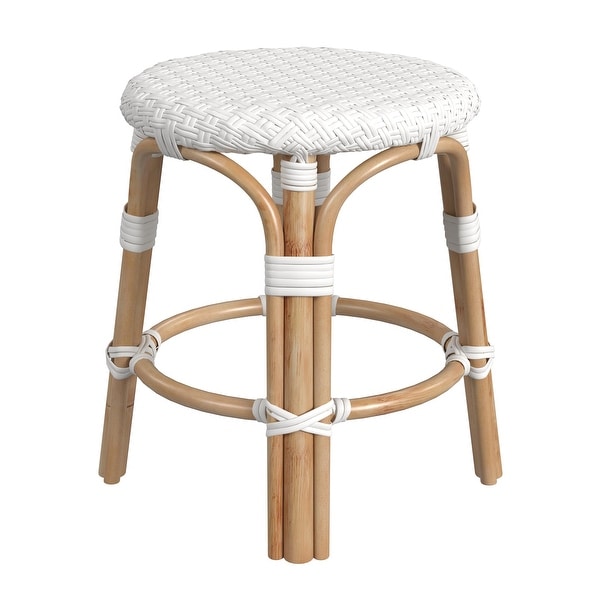 Tobias Rattan Round 18 Accent Stool