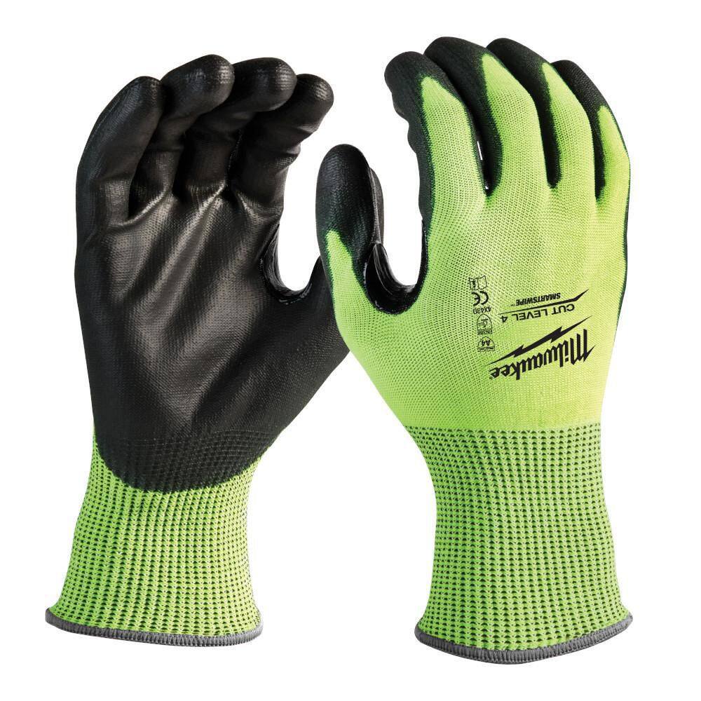 MW Small High Visibility Level 4 Cut Resistant Polyurethane Dipped Work Gloves (12-Pack) 48-73-8940B