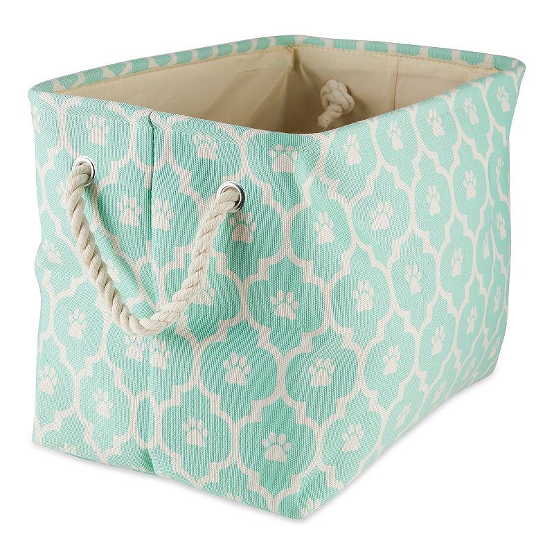 16 Decorative Rectangular Medium Lattice Paw Pet Storage Bin