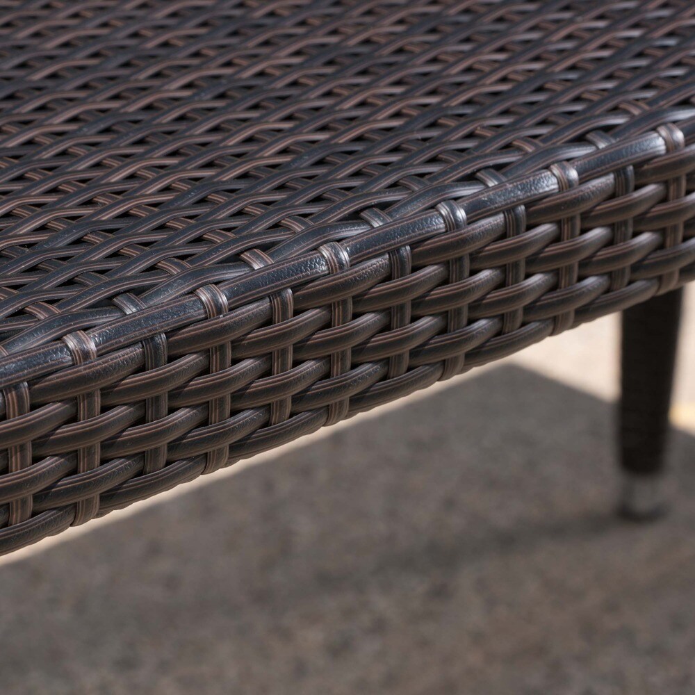 Rutledge Outdoor 5 piece Square Aluminum Wicker Dining Set by Christopher Knight Home