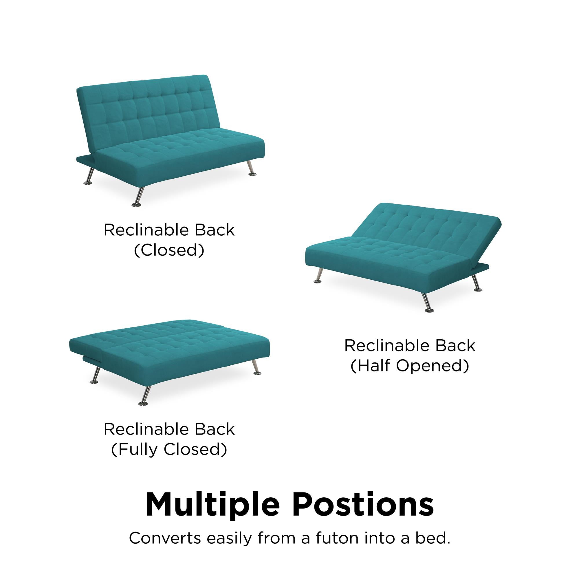 DHP Milo Kids Sofa Futon, Teal