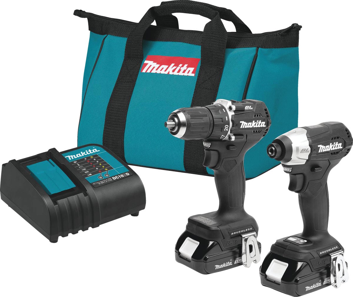 Makita 2-Tool Sub-Compact Drill Driveramp Impact Driver Cordless Tool Combo Kit