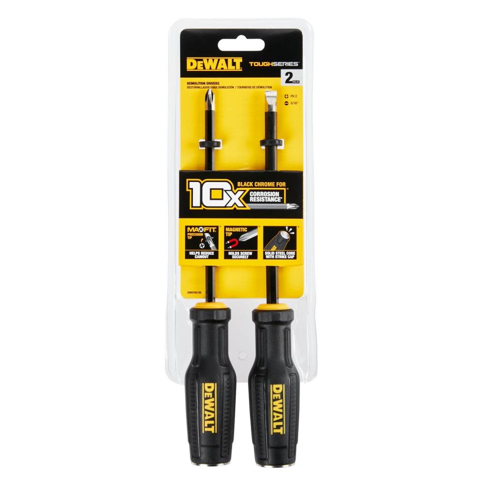 DEWALT TOUGHSERIES Demolition Screwdriver Set 2pc