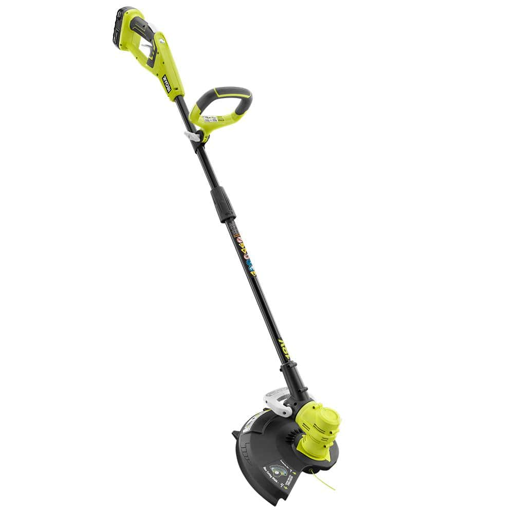 RYOBI ONE+ 18V 13 in. Cordless Battery String Trimmer/Edger with 4.0 Ah Battery and Charger P2080