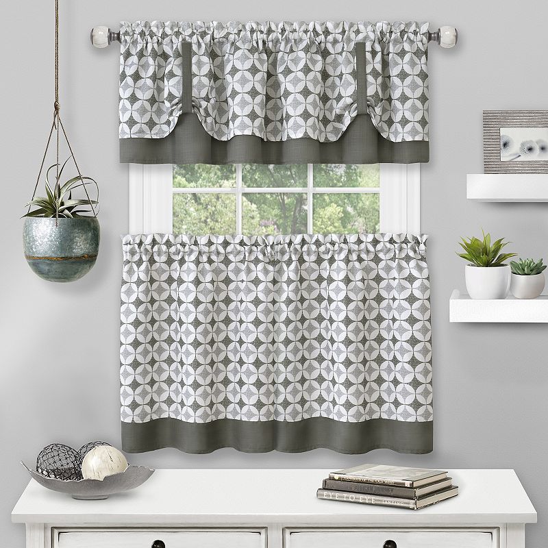 Achim Callie Window Curtain Tier Pair and Valance Set