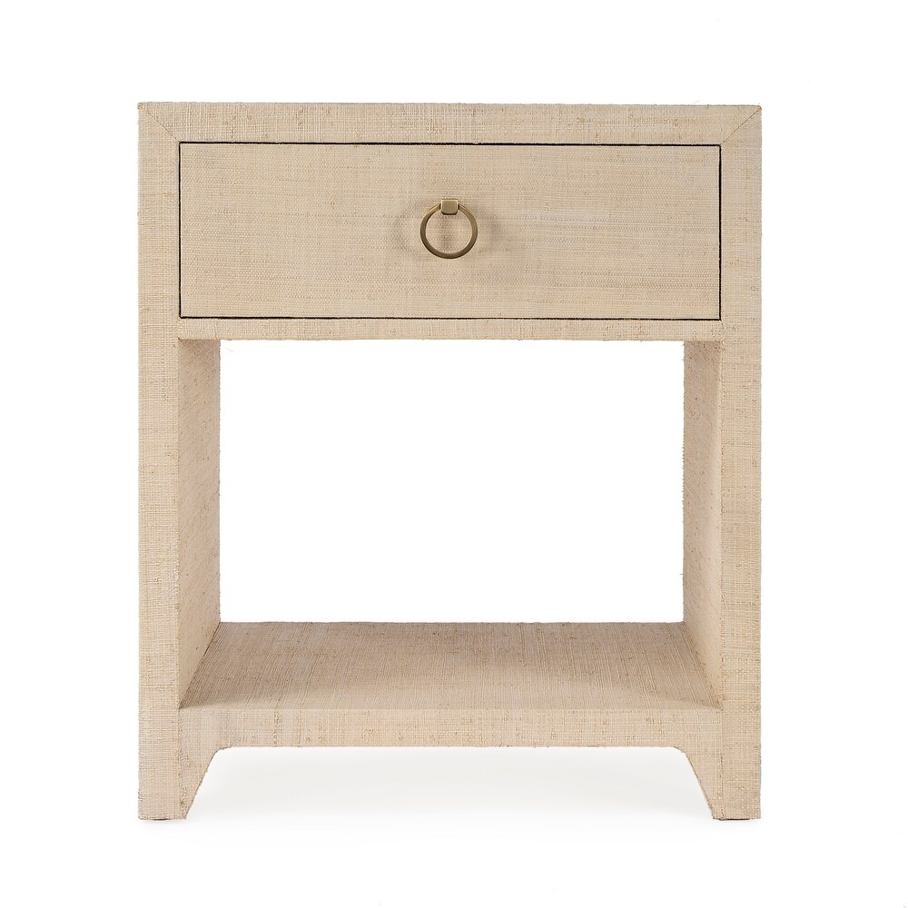 Bar Harbor Raffia 1 Drawer Nightstand