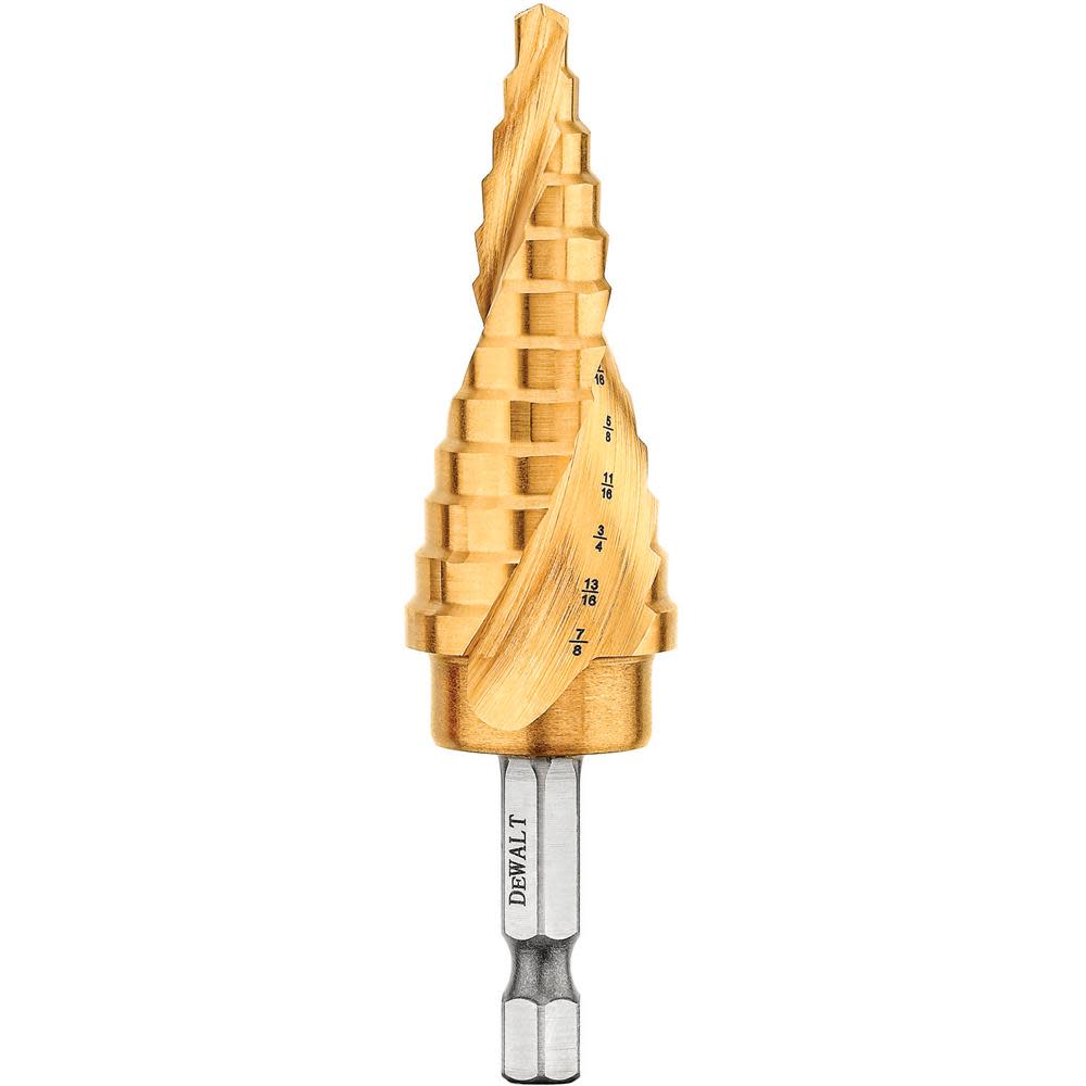 DW 3/16 In. to 7/8 In. Impact Ready Step Drill Bit DWA1786IR from DW