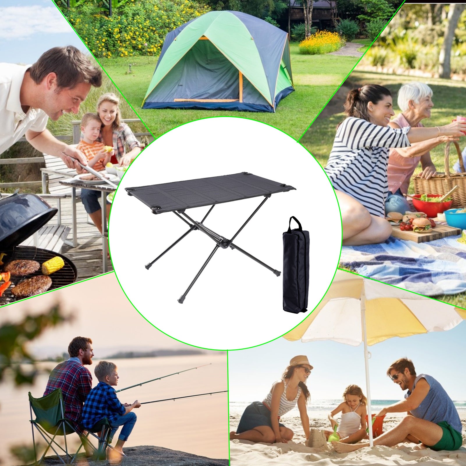 Facaimo Aluminum Alloy Folding Tables Portable Ultra-light Picnic Table