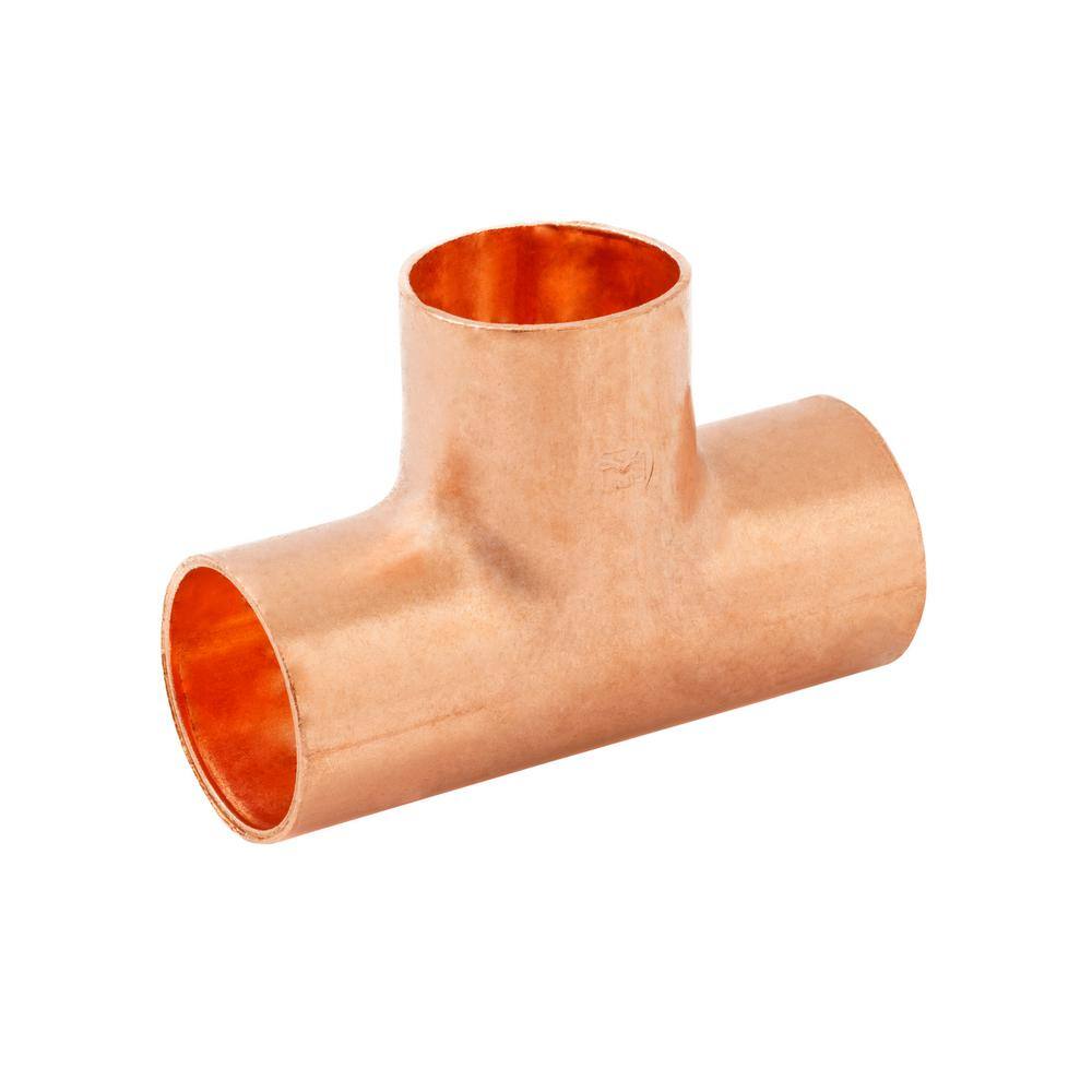 Everbilt 34 in. Copper Pressure Cup x Cup x Cup Tee Fitting W 04031EB