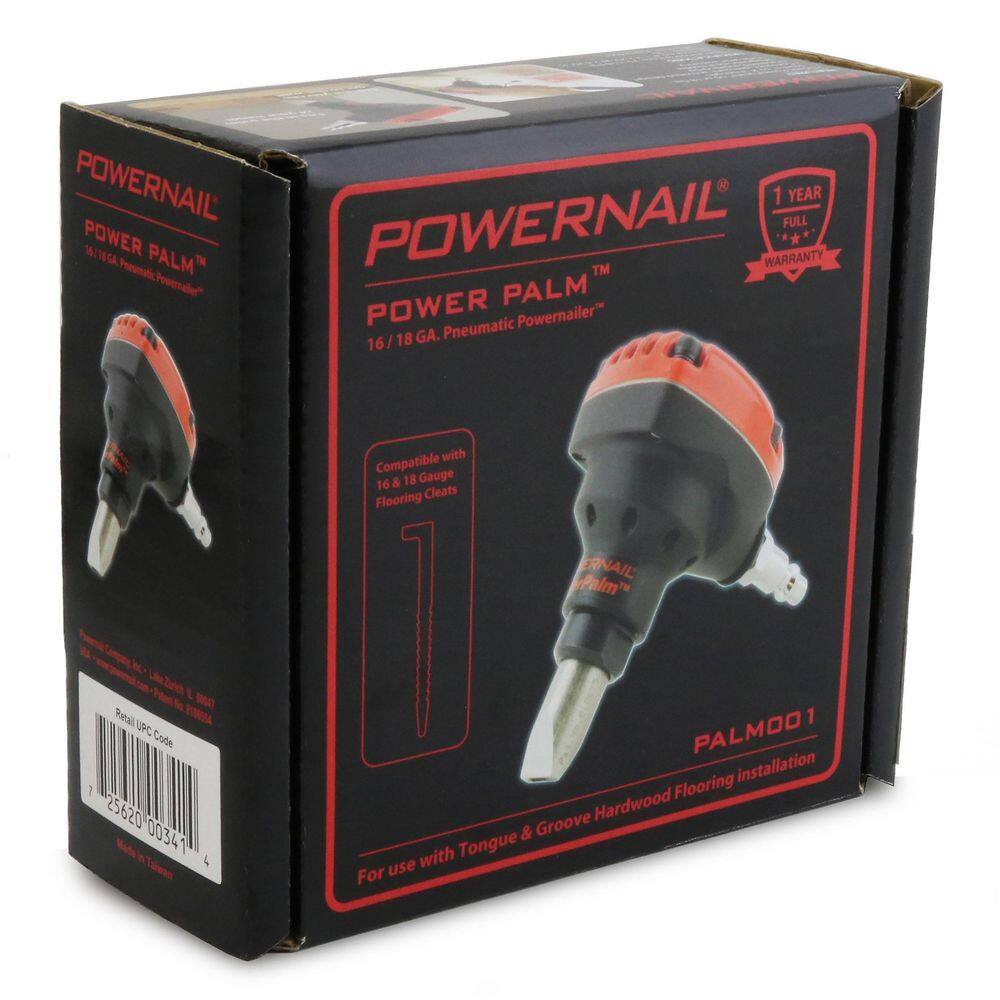 POWERNAIL PowerPalm Pneumatic Hardwood Flooring Cleat Nailer PowerPalm