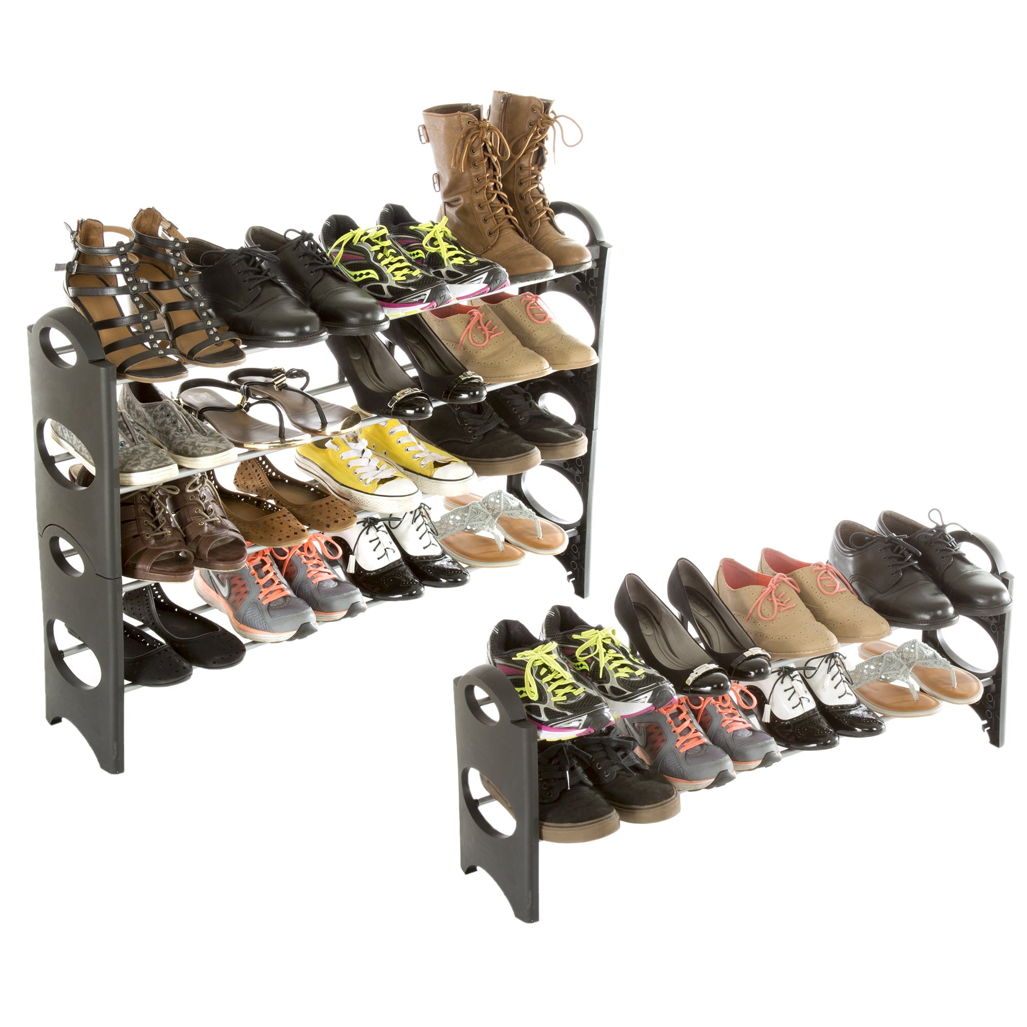 Shoe Rack， Stackable Storage Bench – Closet， Bathroom， Kitchen， Entry Organizer， 4 Or 6-Tier Space Saver Shoe Rack by Everyday Home