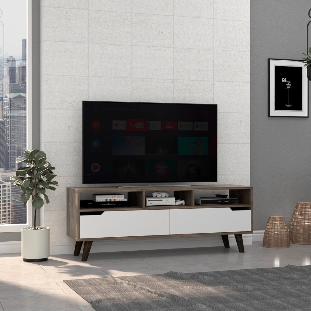 TV Stand with Drawer   Open Shelve Media Cabinets for Up to 51\