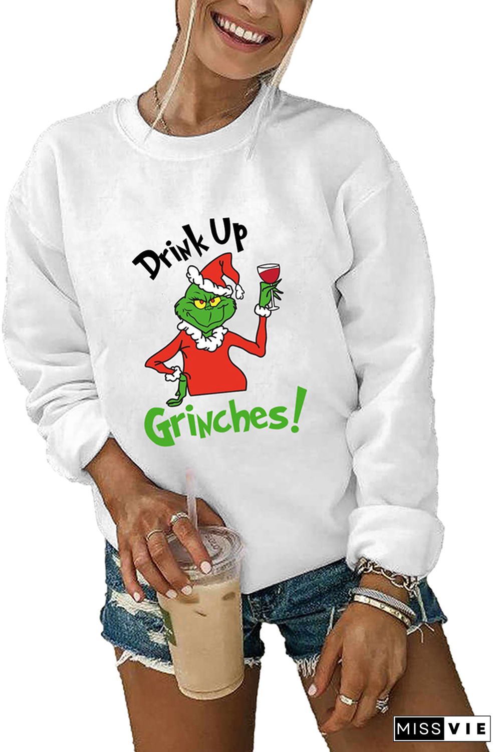 Drink Up Grinches Sweatshirt Wholesale