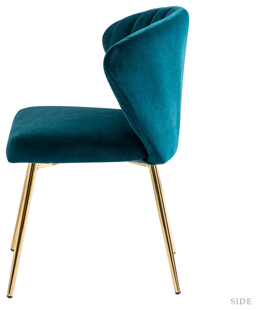 The Audrey Velvet Dining Chair  Set of 2   Midcentury   Dining Chairs   by Karat Home  Houzz